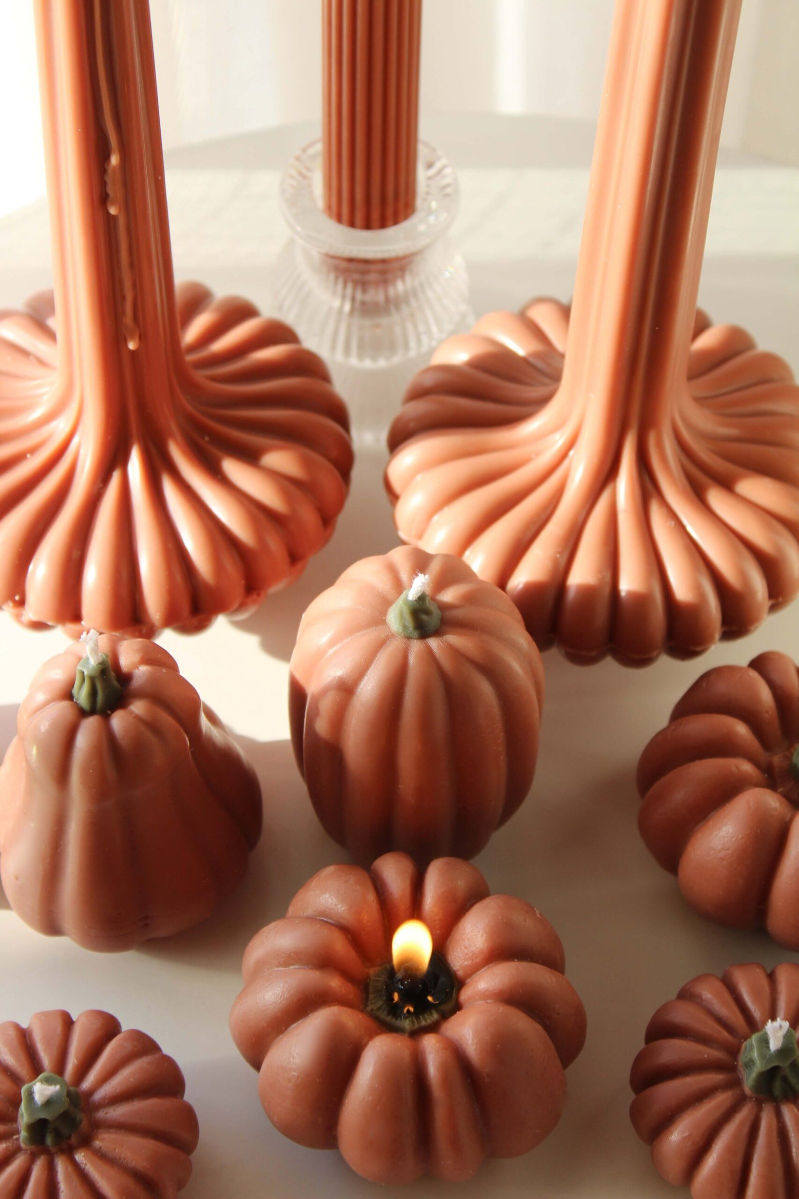 Autumn Pumpkin & Pillar Ensemble — Set of 10 - Image 6
